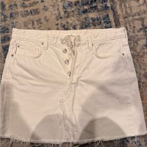 H&M White Mini Skirt